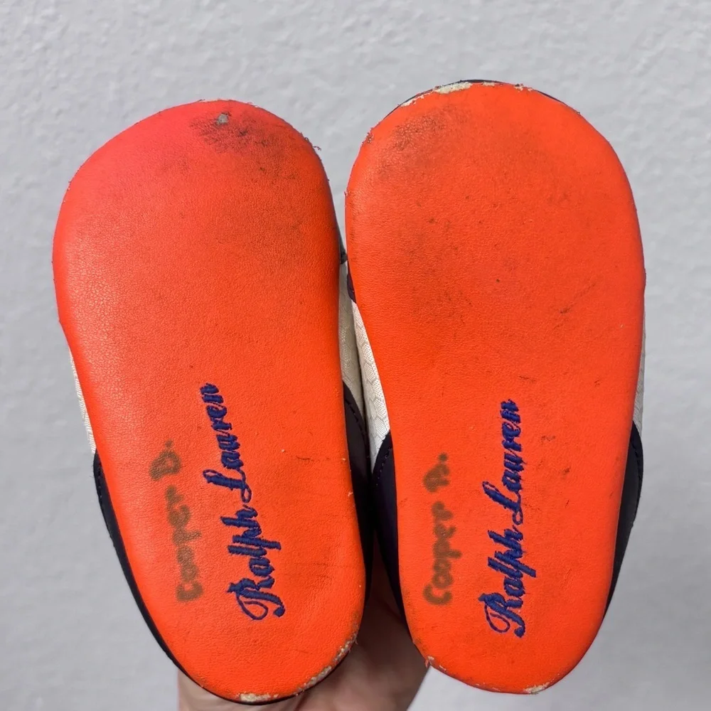 Ralph Lauren Kids Sz 4 Sneakers in Blue, Orange, and Yellow, GUC